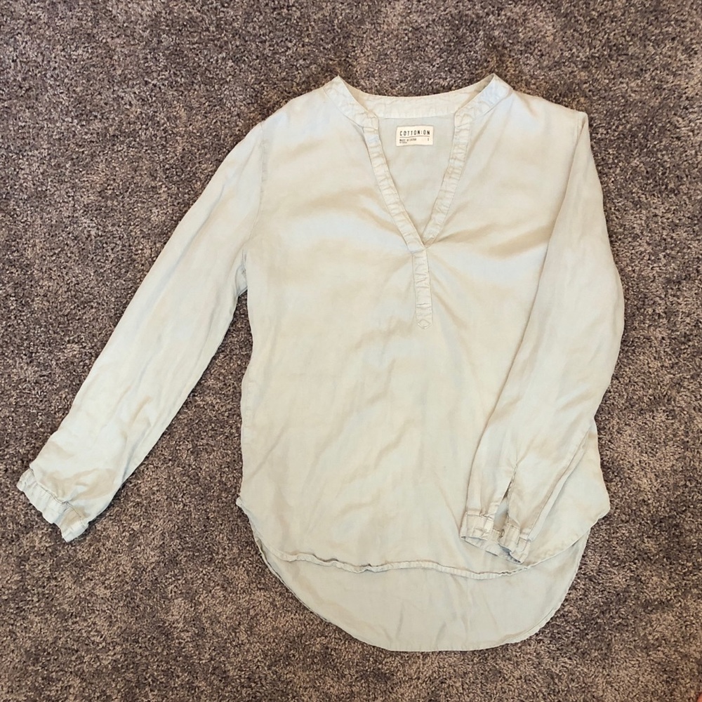 Very light blue blouse